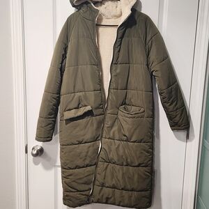 Amazon Olive Green Women's Puffer Coat